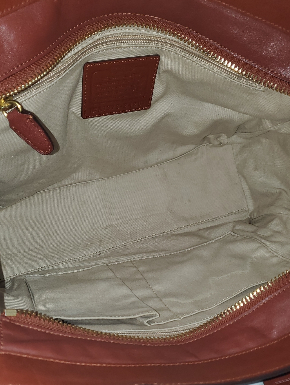 Coach Legacy Candace Large Brown Leather Carryall Handbag🤎💛 - Picture 12 of 16
